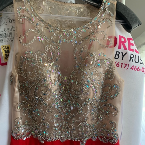 Alyce Designs red prom dress - Picture 6 of 10